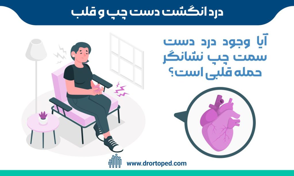 درد انگشت دست چپ و قلب